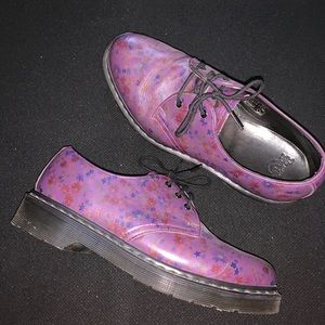 Purple floral Dr.Martens